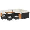 vidaXL Gartensofa-set 13 stk. 13-Sitzanzahl Schwarz und Creme