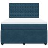 vidaXL Boxspringbett mit Matratze Blau 140x200 cm Samt
