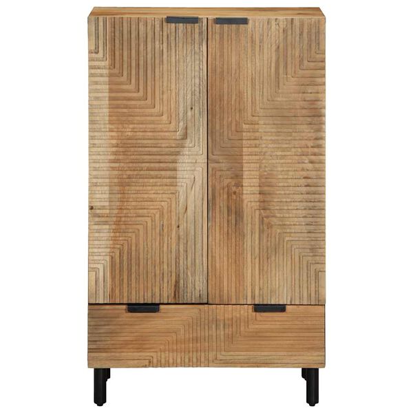 vidaXL Highboard Braun 60x33x100 cm Massivholz Mango
