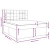 vidaXL Boxspringbett mit Matratze Dunkelbraun 180x200 cm Stoff