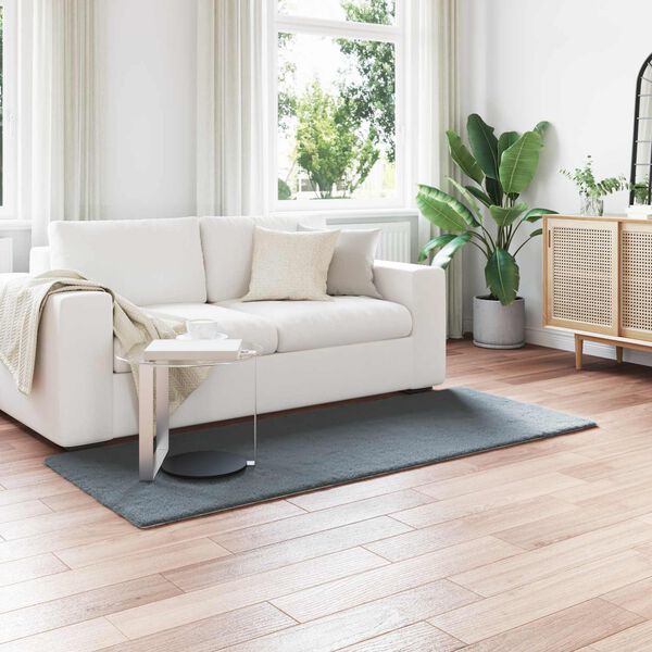 vidaXL Kunstfell Hasen Teppich Olite Anthrazit 80 x 200 cm Polyester