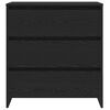 vidaXL Sideboard Schwarz Eichen-Optik 70x41x75 cm Holzwerkstoff