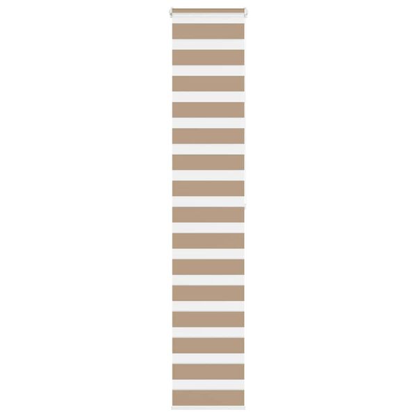 vidaXL Doppelrollo Sandbraun 40x200 cm Stoffbreite 35,9 cm Polyester