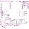 TV Wand Einheiten mit LED Wandmontiert 5 St&uuml;ck Altholz Holzwerkstoff