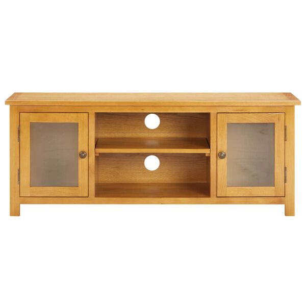 vidaXL TV-Schrank 120x35x48 cm Eiche Massivholz