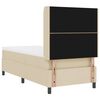 vidaXL Boxspringbett mit Matratze Creme 200 x 100 cm Stoff