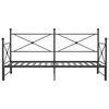 vidaXL Tagesbett Ausziehbar ohne Matratze Schwarz 100x200 cm Stahl
