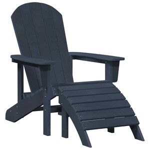 vidaXL Adirondack-Stuhl Marineblau 74 x 82 x 92 cm HDPE