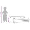 vidaXL Kindersofa Creme 90x53x30 cm Samt