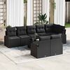 vidaXL Gartensofa-set 9 pcs Poly-Rattan