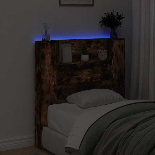 vidaXL Kopfteil Ger&auml;ucherte Eiche 100 x 16,5 x 103,5 cm Holzwerkstoff