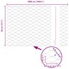 vidaXL Hexagonzaun Grau 0,5 x 50 m PVC