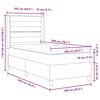 vidaXL Boxspringbett mit Matratze Hellgrau 200 x 100 cm Stoff