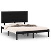 vidaXL Massivholzbett Schwarz Kiefer 140x200 cm
