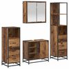 vidaXL Badezimmerm&ouml;bel-Set mit Schubladen 4 pcs Altholz Holzwerkstoff