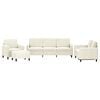 vidaXL 4-tlg. Sofagarnitur Creme Samt