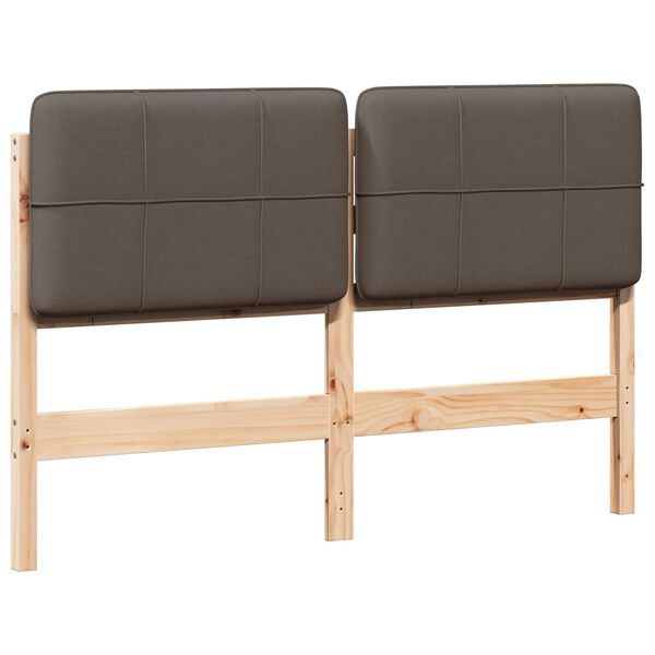 vidaXL Gepolstertes Kopfteil mit Kopfteil Braun und Taupe 140 cm