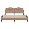 vidaXL Bettgestell "Viana" ohne Matratze Cappuccino-Braun 160x200 cm Kunstleder