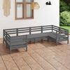 vidaXL 6-tlg. Garten-Lounge-Set Grau Massivholz Kiefer