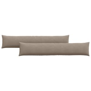 vidaXL Sofakissen 2 St&uuml;ck Taupe 200 x 40 cm Stoff