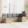 vidaXL Gartensofa-set 6 pcs Beige Poly-Rattan
