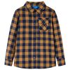 vidaXL Kinderhemd Karomuster Cognac und Blau 92