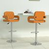 vidaXL Barhocker 2 Stk. Orange Kunstleder