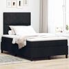 vidaXL Boxspringbett mit Matratze mit LED Schwarz 120 x 200 cm Stoff