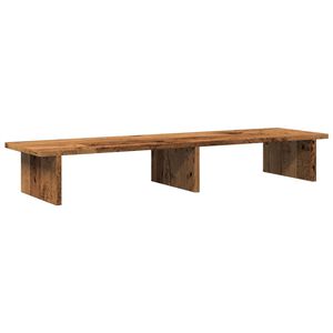vidaXL Monitorst&auml;nder Altholz-Optik 100x27x15 cm Holzwerkstoff
