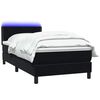vidaXL Boxspringbett mit Matratze & LED Schwarz 80x210 cm Samt