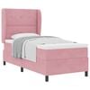 vidaXL Boxspringbett mit Matratze Rosa 190 x 90 cm Polyester