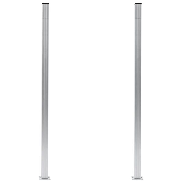 vidaXL Zaunpfosten 2 Stk. Aluminium 185 cm