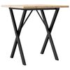 vidaXL Esstisch X-Gestell 60x60x75,5cm Massivholz Kiefer und Stahl