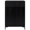 vidaXL Schuhschrank Schwarz 75x40x110 cm Massivholz Kiefer