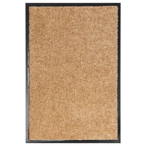 vidaXL Fu&szlig;matte Waschbar Creme 40x60 cm