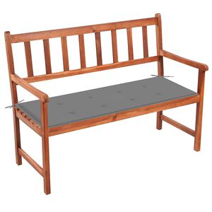 vidaXL Gartenbank mit Auflage 120 cm Massivholz Akazie