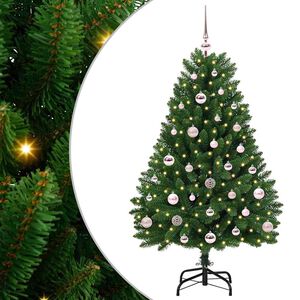 vidaXL K&uuml;nstlicher Weihnachtsbaum mit Baumspitze und Kugeln 120 cm