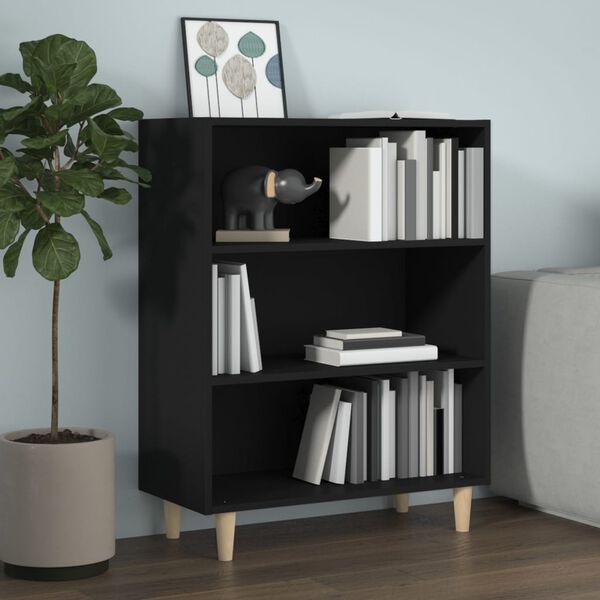 vidaXL Sideboard Schwarz 69,5x32,5x90 cm Holzwerkstoff