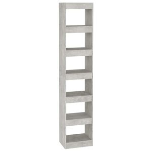 vidaXL B&uuml;cherregal/Raumteiler Betongrau 40x30x198 cm