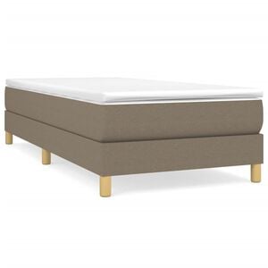 vidaXL Boxspringbett mit Matratze Taupe 80x200 cm Stoff
