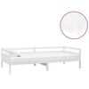 vidaXL Tagesbett mit Matratze 90x200 cm Wei&szlig; Kiefer Massivholz