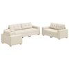 vidaXL Sofa 3 pcs Beige 221 x 80 x 80 cm Leinenmischgewebe