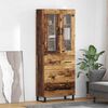 vidaXL Highboard mit Schubladen 2 pcs Altholz Holzwerkstoff