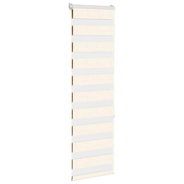 vidaXL Doppelrollo Marmorbeige 50x150 cm Stoffbreite 45,9 cm Polyester