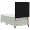 vidaXL Boxspringbett mit Matratze Hellgrau 90 x 200 cm Stoff