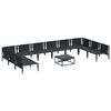 vidaXL Gartensofa-set mit Kissen 11 pcs Schwarz Stahl