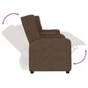 vidaXL Relaxsofa 4-Sitzer mit Getr&auml;nkehalter Braun Stoff