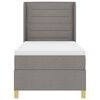 vidaXL Boxspringbett mit Matratze mit Kopfteil Taupe 80 x 200 cm Stoff