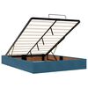 vidaXL Ottoman-Bett mit Matratzen & LEDs Dunkelblau 140x190 cm Samt