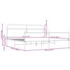 vidaXL Metallbett ohne Matratze Braun Eichen-Optik 183x213 cm